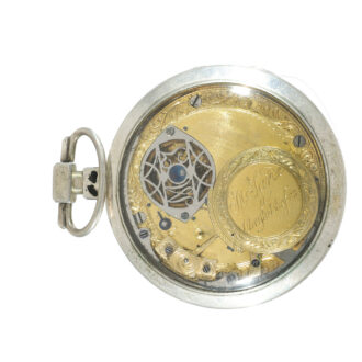 German silver pocket watch with self winding mechanism Circa 1780