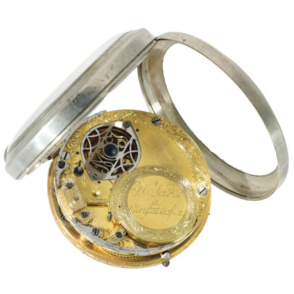 German silver pocket watch with self winding mechanism Circa 1780 German silver pocket watch with self winding mechanism Circa 1780