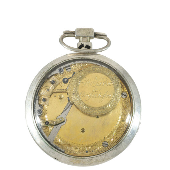 German silver pocket watch with self winding mechanism Circa 1780 German silver pocket watch with self winding mechanism Circa 1780
