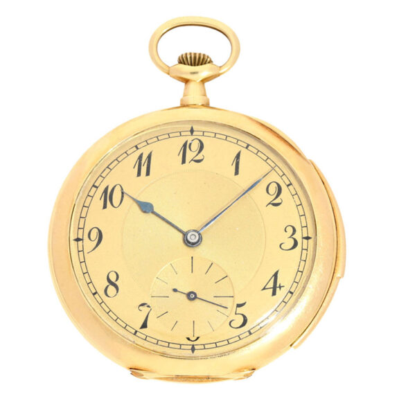 Swiss gold, customized back "nobleman's escutcheon" Circa 1925