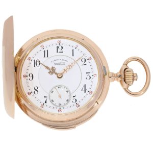 German 18 K gold Glashütte repeating pocket watch Circa 1894