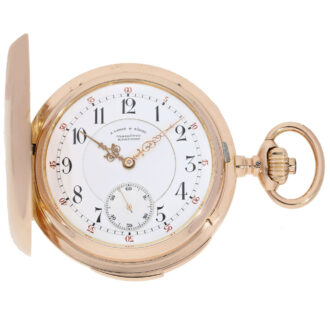 German 18 K gold Glashütte repeating pocket watch Circa 1894