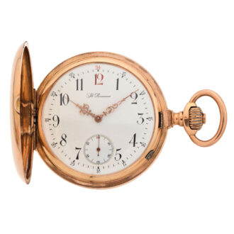 Belgian solid 18 carat gold keyless lever watch Circa 1900