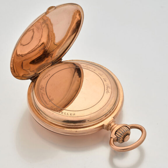 Belgian solid 18 carat gold keyless lever watch Circa 1900 Belgian solid 18 carat gold keyless lever watch Circa 1900