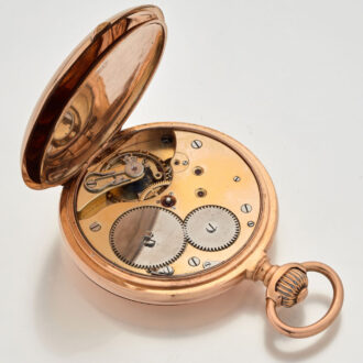 Belgian solid 18 carat gold keyless lever watch Circa 1900