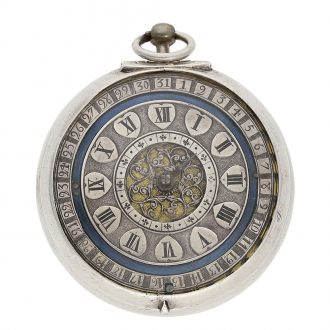 English early pendant watch with extremely rare calendar Circa 1670