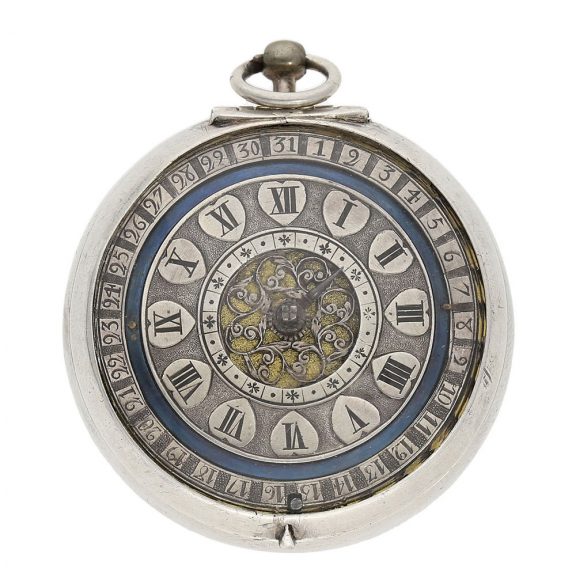 English early pendant watch with extremely rare calendar Circa 1670 English early pendant watch with extremely rare calendar Circa 1670