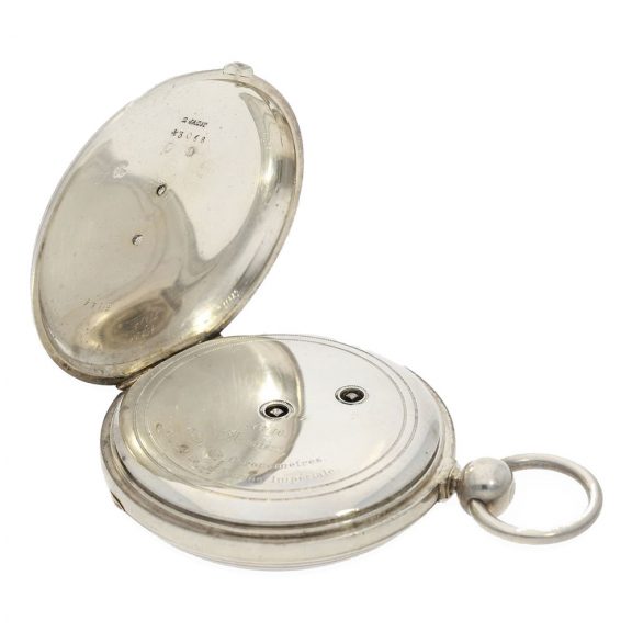 French Silver extremely interesting pocket chronometer Circa 1845 French Silver extremely interesting pocket chronometer Circa 1845