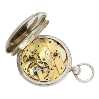 French Silver extremely interesting pocket chronometer Circa 1845