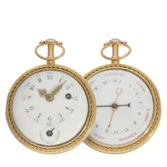 Very rare probably French double sided verge watch Circa 1780