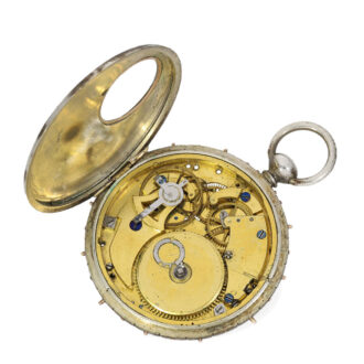 French silver virgule à tact watch with gold elements Circa 1812