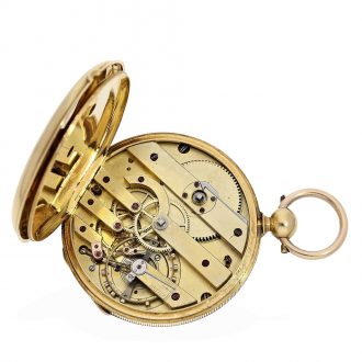 Swiss 18 Carat gold watch with chronometer escapement Circa 1850 Swiss 18 Carat gold watch with chronometer escapement Circa 1850