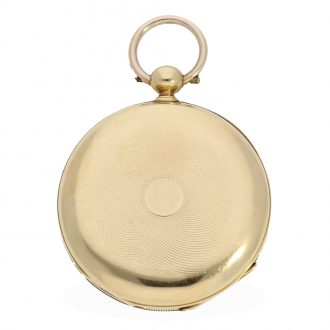 Swiss 18 Carat gold watch with chronometer escapement Circa 1850 Swiss 18 Carat gold watch with chronometer escapement Circa 1850