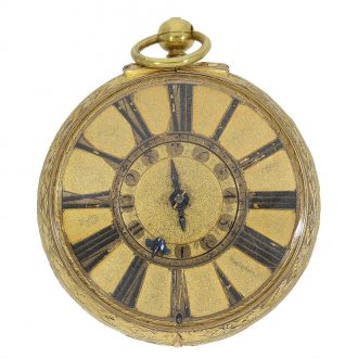 English single handed pendant watch with alarm Circa 1685