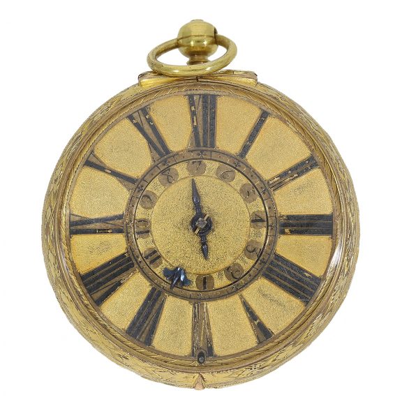 English single handed pendant watch with alarm Circa 1685