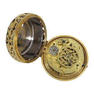 English single handed pendant watch with alarm Circa 1685