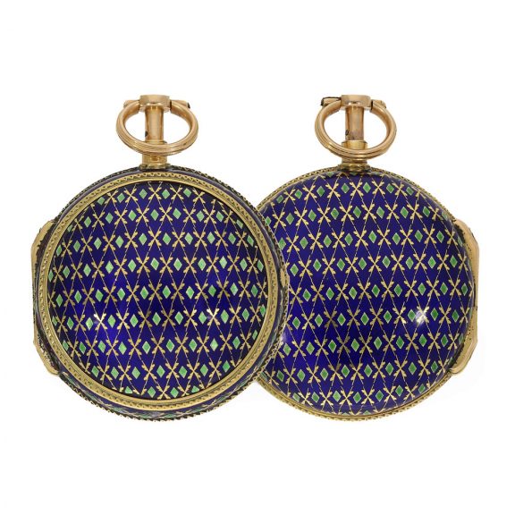 Excellently preserved 18 carat gold and enamel pocket watch, Circa 1790 Excellently preserved 18 carat gold and enamel pocket watch, Circa 1790