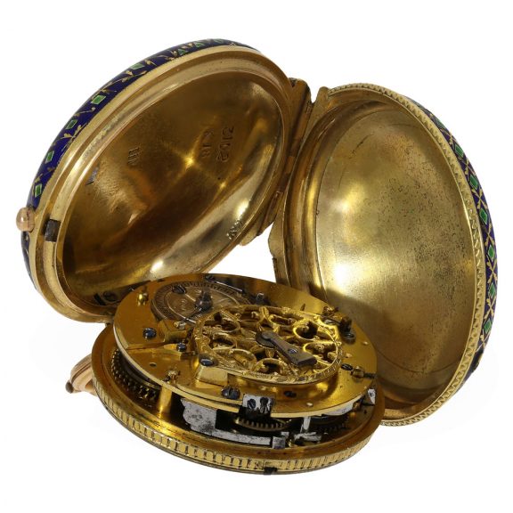 Excellently preserved 18 carat gold and enamel pocket watch, Circa 1790 Excellently preserved 18 carat gold and enamel pocket watch, Circa 1790