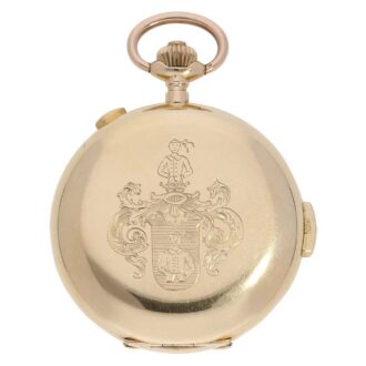 Swiss heavy gold repeating watch with chronograph Circa 1900