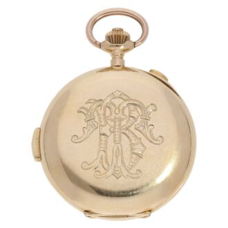 Swiss heavy gold repeating watch with chronograph Circa 1900