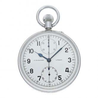 French gilt large deck watch with chronograph and register Circa 1948