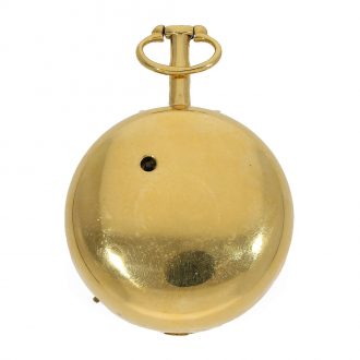 English gilt open faced navigation watch with compass Circa 1790 English gilt open faced navigation watch with compass Circa 1790