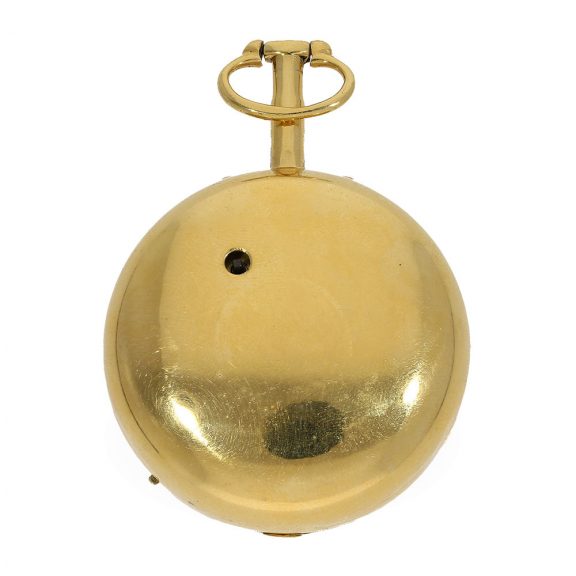 English gilt open faced navigation watch with compass Circa 1790 English gilt open faced navigation watch with compass Circa 1790