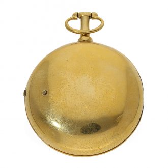 English gilt open faced navigation watch with compass Circa 1790 English gilt open faced navigation watch with compass Circa 1790