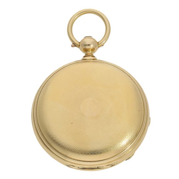 English 18 carat gold à goutte chronometer escapement watch Circa 1875 English 18 carat gold à goutte chronometer escapement watch Circa 1875