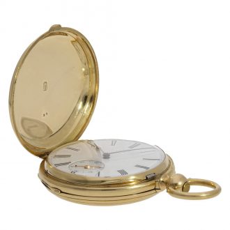 English 18 carat gold à goutte chronometer escapement watch Circa 1875