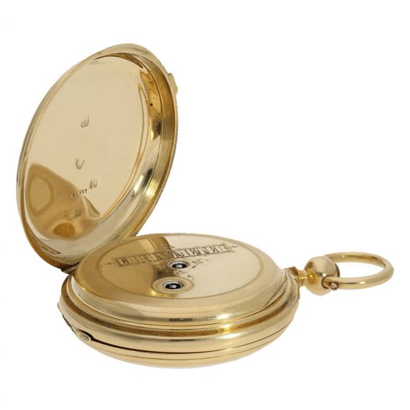 English 18 carat gold à goutte chronometer escapement watch Circa 1875 English 18 carat gold à goutte chronometer escapement watch Circa 1875