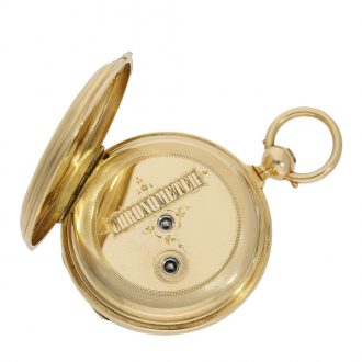 English 18 carat gold à goutte chronometer escapement watch Circa 1875