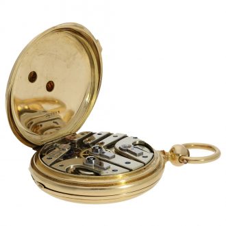 English 18 carat gold à goutte chronometer escapement watch Circa 1875