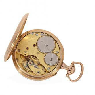 German 14 carat gold precision lever pocket watch Circa 1900