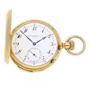 Swiss half quarter repeating gold pocket watch Circa 1875