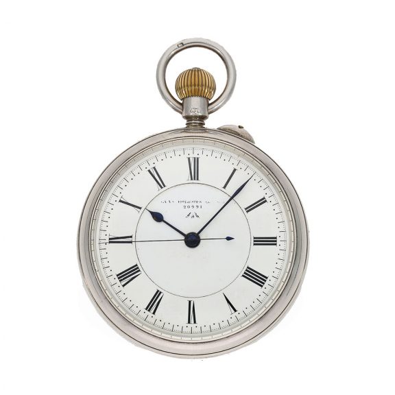 English silver Royal Navy watch according to Bahne Bonniksen Circa 1895