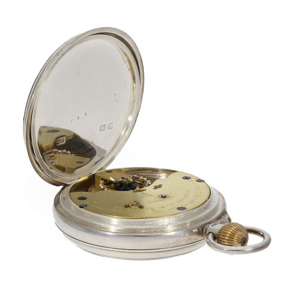 English silver Royal Navy watch according to Bahne Bonniksen Circa 1895 English silver Royal Navy watch according to Bahne Bonniksen Circa 1895
