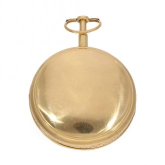 Swiss 18 Carat gold verge watch with minute repeater Circa 1800