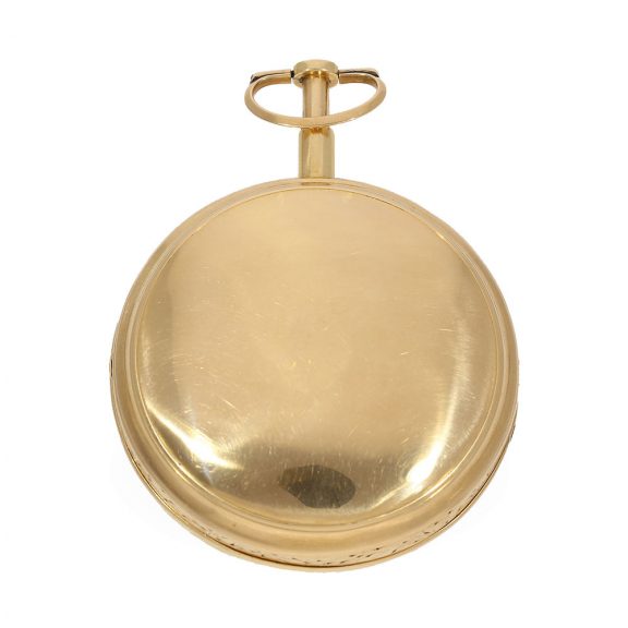 Swiss 18 Carat gold verge watch with minute repeater Circa 1800 Swiss 18 Carat gold verge watch with minute repeater Circa 1800