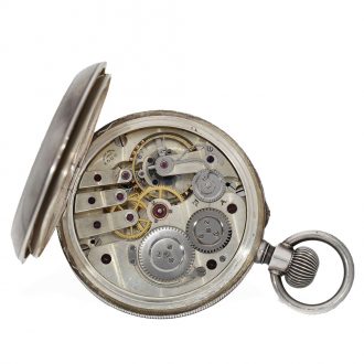 Swiss silver rare chronometer with electrical contact device Circa 1880