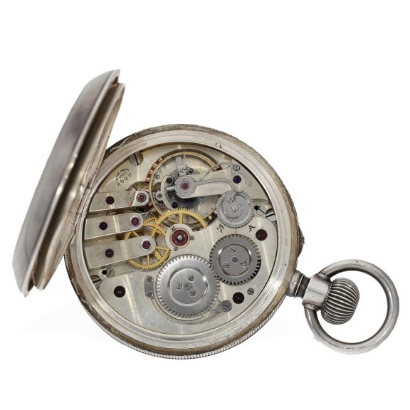 Swiss silver rare chronometer with electrical contact device Circa 1880 Swiss silver rare chronometer with electrical contact device Circa 1880