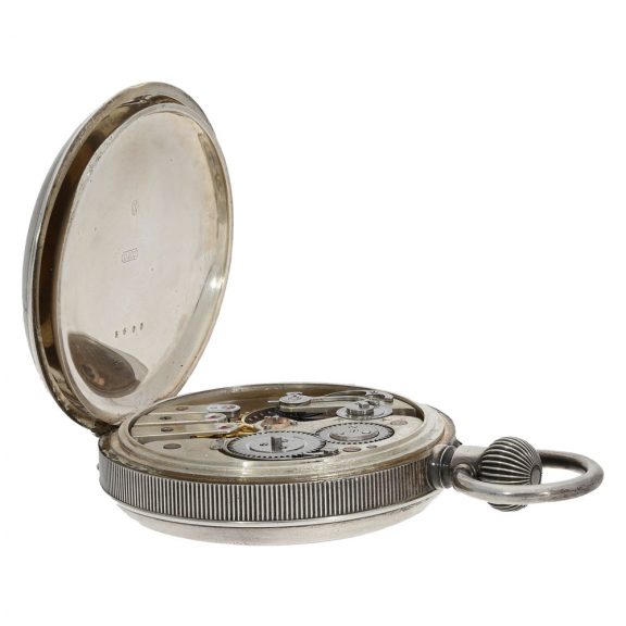 Swiss silver rare chronometer with electrical contact device Circa 1880 Swiss silver rare chronometer with electrical contact device Circa 1880