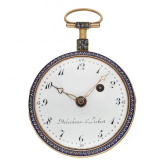 English 18 carat gold and enamel Lépine watch Circa 1780