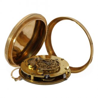 English 18 carat gold and enamel lépine watch Circa 1780