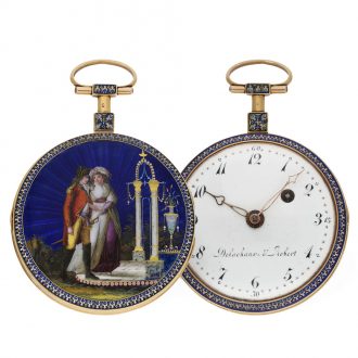 English 18 carat gold and enamel Lépine watch Circa 1780
