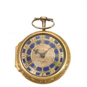 English gold silver pair case verge pocket watch Circa 1754