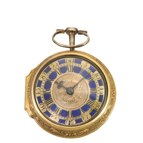English gold silver pair case verge pocket watch Circa 1754 English gold silver pair case verge pocket watch Circa 1754
