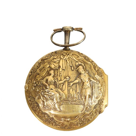 English gold silver pair case verge pocket watch Circa 1754 English gold silver pair case verge pocket watch Circa 1754