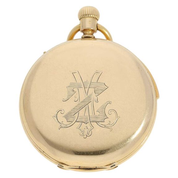 English gold hunting cased minute repeating lever Circa 1874 English gold hunting cased minute repeating lever Circa 1874
