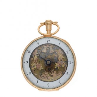 Swiss silver skeletonized Jacquemart pocket watch Circa 1810